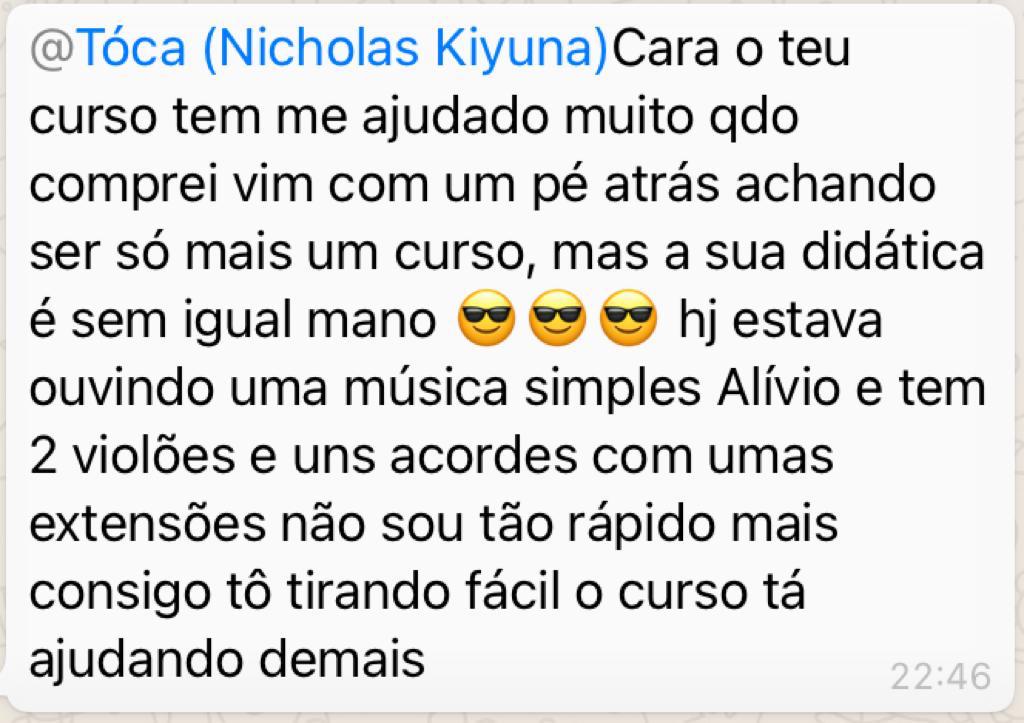 o curso ta ajudando demais